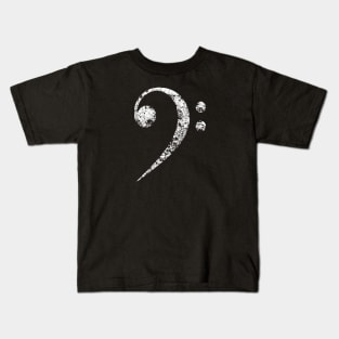 Bass clef-Music-Distressed-Musician Kids T-Shirt